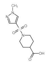 1-[(1-甲基-1H-吡唑-4-基)磺酰基]哌啶-4-羧酸结构式