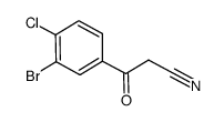 3-bromo-4-chloro-b-oxo-benzenepropanenitrile Structure