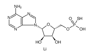 腺苷5'-O-硫代单磷酸二锂盐结构式