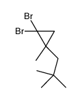1,1-dibromo-2-(2,2-dimethylpropyl)-2-methylcyclopropane结构式