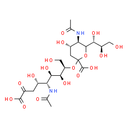 N-Acetylneuraminic Acid Dimer alpha(2-8) Structure