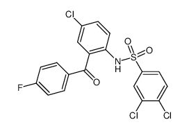 3,4-dichloro-N-[4-chloro-2-(4-fluoro-benzoyl)-phenyl]-benzenesulfonamide Structure