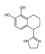 5,6-dihydroxy-1-(2-imidazolinyl)tetralin结构式