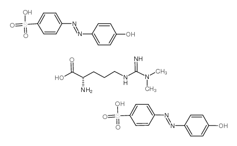 NG,N'G-二甲基-L-精氨酸二(对羟基偶氮苯-p'-磺酸盐)结构式