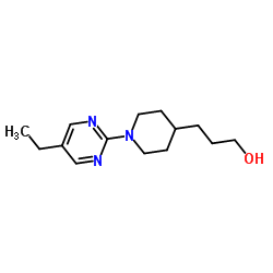 3-(1-(5-乙基嘧啶-2-基)哌啶-4-基)-丙醇结构式