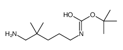 (5-氨基-4,4-二甲基戊基)氨基甲酸叔丁酯结构式