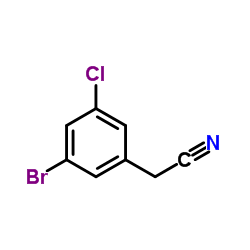3-溴-5-氯苯基乙腈结构式
