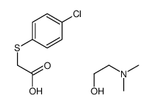 2-(4-chlorophenyl)sulfanylacetic acid,2-(dimethylamino)ethanol结构式
