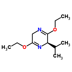 (r)-2,5-dihydro-3,6-diethoxy-2-isopropylPyrazine structure