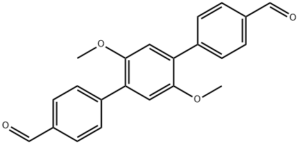 2',5'-Dimethoxy-[1,1':4',1''-Terphenyl]-4,4''-Dicarbaldehyde Structure