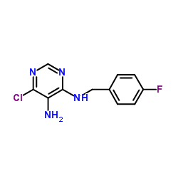 6-Chloro-N4-(4-fluorobenzyl)pyrimidine-4,5-diamine结构式