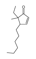 5-ethyl-4-hexyl-5-methylcyclopent-2-en-1-one结构式