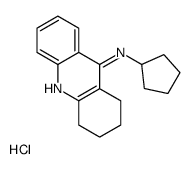 N-cyclopentyl-1,2,3,4-tetrahydroacridin-9-amine,hydrochloride结构式