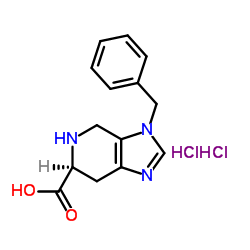 (S)-4,5,6,7-四氢-3-苯甲基-3H-咪唑并[4,5-c]吡啶-6-甲酸二盐酸盐结构式