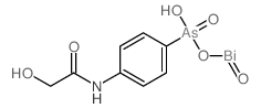 Bismuthate(1-),[[4-[(hydroxyacetyl)amino]phenyl]arsonato(2-)-kO]oxo-, hydrogen (9CI) picture