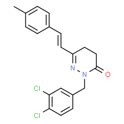 2-(3,4-DICHLOROBENZYL)-6-(4-METHYLSTYRYL)-4,5-DIHYDRO-3(2H)-PYRIDAZINONE结构式