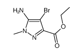5-氨基-4-溴-3-乙氧羰基-1-甲基吡唑结构式