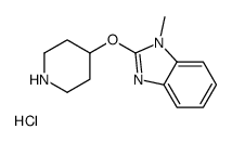 1-Methyl-2-(piperidin-4-yloxy)-1H-benzoimidazole hydrochloride Structure