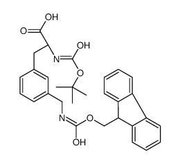 Boc-3-(Fmoc-氨基甲基)-D-苯丙氨酸结构式