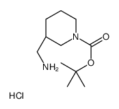R-3-(氨基甲基)-1-N-BOC-哌啶盐酸盐结构式