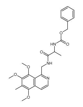 1-(N-carbobenzyloxy-DL-alanylaminomethyl)-5,7,8-trimethoxy-6-methylisoquinoline Structure