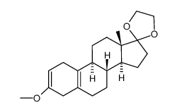 17,17-ethanediyldioxy-3-methoxy-estra-2,5(10)-diene结构式