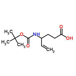 5-Hexenoic acid, 4-[[(1,1-dimethylethoxy)carbonyl]amino]- Structure