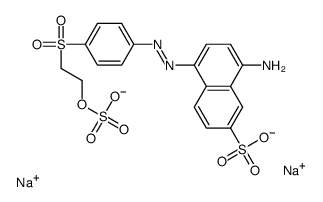 disodium,8-amino-5-[[4-(2-sulfonatooxyethylsulfonyl)phenyl]diazenyl]naphthalene-2-sulfonate结构式