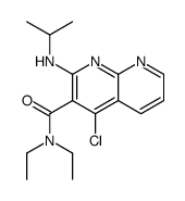 4-chloro-N,N-diethyl-2-(propan-2-ylamino)-1,8-naphthyridine-3-carboxamide结构式