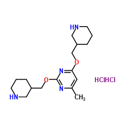 4-甲基-2,6-二(哌啶-3-基甲氧基)嘧啶二盐酸盐结构式