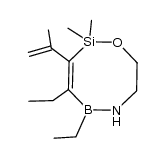4,5-diethyl-3-isopropenyl-2,2-dimethyl-1-oxa-6-aza-2-sila-5-bora-3-cyclooctene结构式