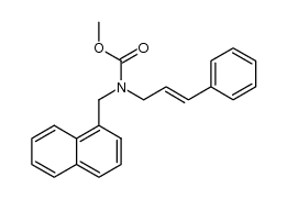 (E)-methyl cinnamyl(naphthalen-1-ylmethyl)carbamate结构式