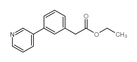 (3-吡啶-3-基-苯基)乙酸乙酯结构式
