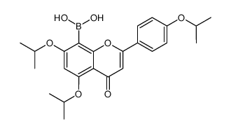 (5,7-diisopropoxy-2-(4-isopropoxyphenyl)-4-oxo-4H-chromen-8-yl)boronic acid结构式