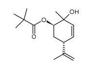 (1R,5R)-2-hydroxy-2-methyl-5-(prop-1-en-2-yl)cyclohex-3-enyl pivalate结构式