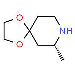 (7R)-7-甲基-1,4-二氧杂-8-氮杂螺[4.5]癸烷结构式