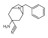 3-氨基-8-苄基-8-氮杂双环[3.2.1]辛烷-3-甲腈结构式