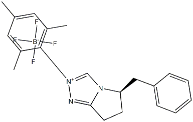 (R)-5-苄基-2-均三甲苯基-6,7-二氢-5H-吡咯并[2,1-c][1,2,4]三唑-2-鎓四氟硼酸盐结构式
