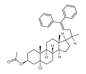 5-chloro-3β-acetoxy-24.24-diphenyl-5α-cholene-(23)结构式