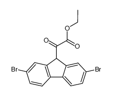(2,7-dibromo-fluoren-9-yl)-glyoxylic acid ethyl ester Structure