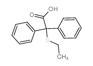 2-乙硫基-2,2-二苯基乙酸结构式