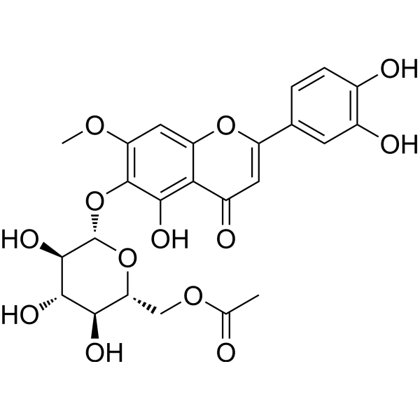 Pedaliin 6''-acetate Structure