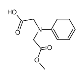 (Methoxycarbonylmethyl-phenyl-amino)-acetic acid结构式