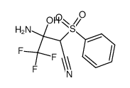 3-amino-4,4,4-trifluoro-3-hydroxy-2-(phenylsulfonyl)butanenitrile Structure
