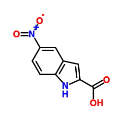 5-硝基吲哚-2-甲酸结构式