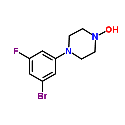 4-(3-Bromo-5-fluorophenyl)-1-piperazinol Structure