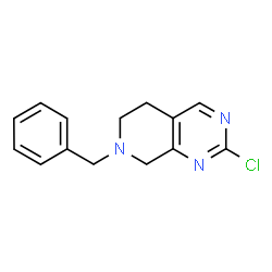 7-苄基-2-氯-5,6,7,8-四氢吡啶并[3,4-d]嘧啶结构式