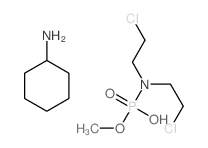 Phosphoramidic acid, bis (2-chloroethyl)-, monomethyl ester, compd. with cyclohexanamine (1:1) Structure