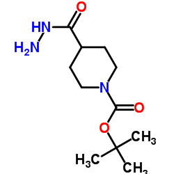 1-BOC-4-哌啶甲酰肼结构式