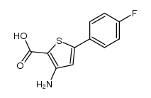 3-amino-5-(4-fluorophenyl)thiophene-2-carboxylic acid结构式